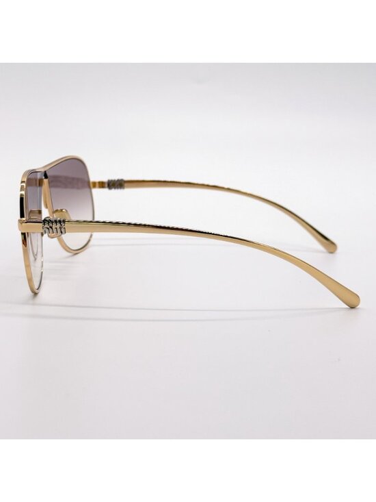 New Miu Miu MU A56S Oversized Gold Brown Sunglasses MUA56S 5AK90L main image 6